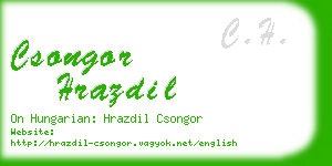 csongor hrazdil business card